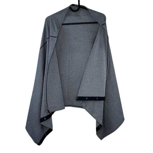 Lululemon Vinyasa Scarf  / Wrap Black White Herringbone Casual Neutral Leisure - Picture 1 of 5